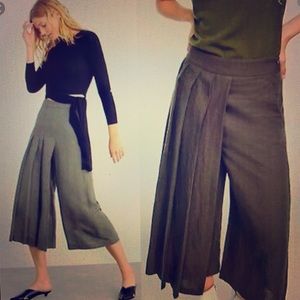 Zara Pants with pleated overlay